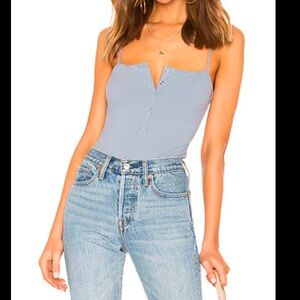 Privacy Please Edison Bodysuit in Light Blue Size XS